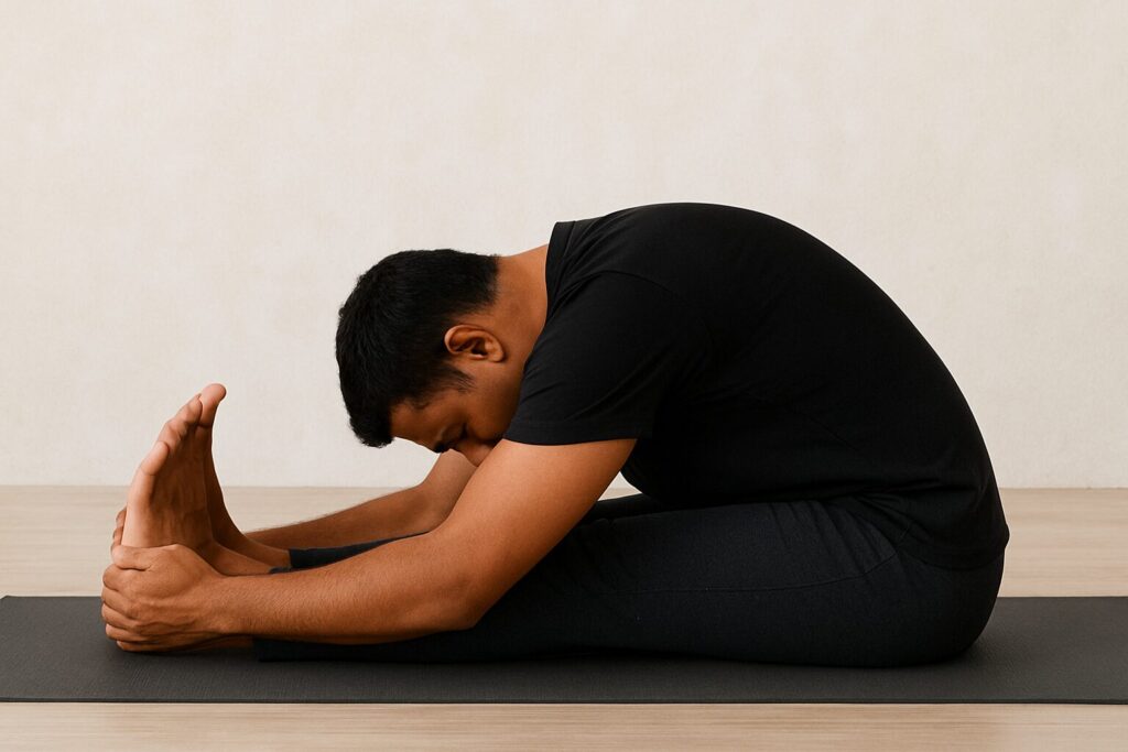 MAHA MUDRA—BOTH LEGS STRETCHED