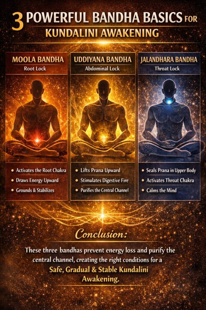 3 POWERFUL BANDHA BASICS FOR KUNDALINI AWAKENING