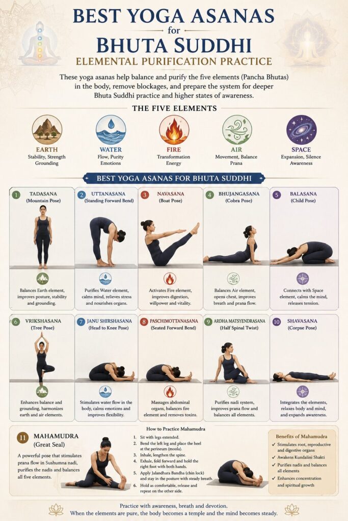 BEST YOGA ASANAS FOR BHUTA SUDDHI